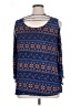 Ember 100% Polyester Blue 3/4 Sleeve Blouse Size XL - photo 2