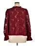 Unbranded 100% Polyester Burgundy Long Sleeve Blouse Size XL - photo 1