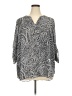 Chaus 100% Polyester Paisley Gray 3/4 Sleeve Blouse Size 2X - photo 1