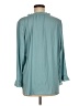 Ann Taylor LOFT 100% Polyester Teal Long Sleeve Blouse Size M - photo 2