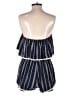 Lulus 100% Rayon Chevron-herringbone Blue Romper Size S - photo 2