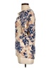 Rutzou 100% Viscose Floral Tan Short Sleeve Blouse Size 10 - photo 5