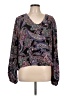 Karen Kane Paisley Purple Long Sleeve Blouse Size L - photo 1