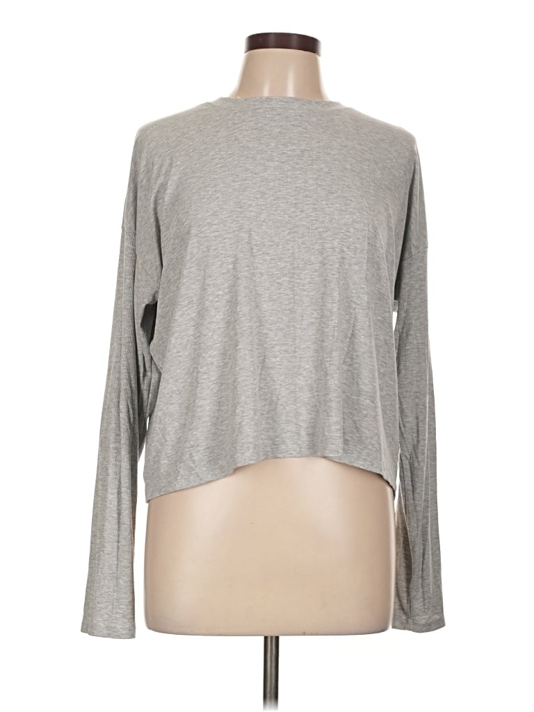 Pre-owned Calia Long Sleeve T-shirt In Gray