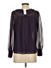Ann Taylor 100% Polyester Purple Long Sleeve Blouse Size XXS - photo 2