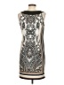 Studio One Graphic Ivory Cocktail Dress Size S (petite) - photo 2