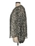 Unbranded 100% Polyester Animal Print Gray Long Sleeve Blouse Size M - photo 5