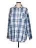 Aeropostale Plaid Blue Long Sleeve Button-Down Shirt Size L - photo 1