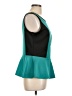 Bisou Bisou Teal Sleeveless Top Size L - photo 4
