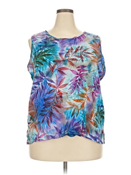 Connected Plus Size Floral-Print 3/4-Sleeve Faux-Wrap Dress - Macy's