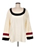 Jane Suttell Color Block Ivory 3/4 Sleeve Top Size M - photo 1