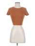 Shein Brown Short Sleeve Turtleneck Size 4 - photo 1