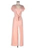 Caution to the Wind Solid Pink Jumpsuit Size M - photo 1
