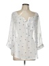 Torrid 100% Polyester Stars White 3/4 Sleeve Blouse Size Lg Plus (0) - photo 1