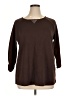 Quacker Factory Brown 3/4 Sleeve Top Size 1X - photo 1