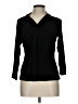 PREMISE Black 3/4 Sleeve Blouse Size L - photo 1
