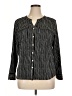 Croft & Barrow 100% Polyester Stripes Black Long Sleeve Blouse Size XL (petite) - photo 1