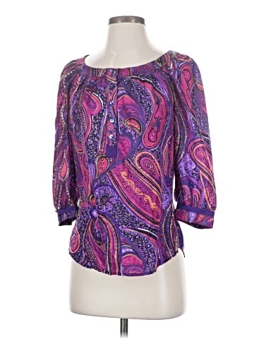 Trina Turk 3/4 Sleeve Silk Top (view 1)