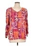 Passport 100% Rayon Orange Long Sleeve Blouse Size L - photo 1