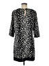 Worthington Animal Print Black Casual Dress Size M - photo 2