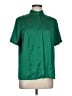 Worthington 100% Polyester Green Short Sleeve Blouse Size L - photo 1