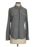MICHAEL Michael Kors Houndstooth Gray Long Sleeve Button-Down Shirt Size S - photo 1