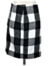 Boston Proper Checkered-gingham Gray Casual Skirt Size 0 - photo 1