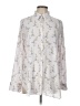 Ann Taylor LOFT 100% Polyester Floral Ivory Long Sleeve Blouse Size L - photo 1