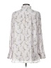 Ann Taylor LOFT 100% Polyester Floral Ivory Long Sleeve Blouse Size L - photo 2
