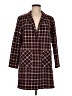 Harlyn Plaid Burgundy Coat Size M - photo 1