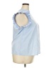Shein Curve 100% Polyester Blue Sleeveless Blouse Size 2XL Plus - photo 4