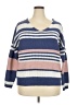 Full Circle Trends With Love 100% Acrylic Stripes Blue Pullover Sweater Size 2X - photo 1