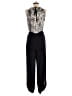 Davi & Dani 100% Polyester Graphic Black Jumpsuit Size S - photo 2