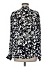 Vince. 100% Silk Print Black Long Sleeve Silk Top Size 6 - photo 1