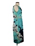 Tahari Print Teal Cocktail Dress Size P (petite) - photo 4