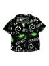 Beetlejuice 100% Rayon Stars Black Short Sleeve Button-Down Shirt Size M (kids) - photo 1