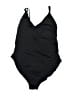 J.Crew Solid Black One Piece Swimsuit Size 10 - photo 1