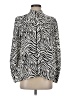 Suncoo 100% Viscose Animal Print Silver Long Sleeve Blouse Size XS - photo 1