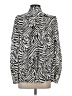 Suncoo 100% Viscose Animal Print Silver Long Sleeve Blouse Size XS - photo 2