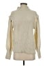 Central Park West 100% Polyester Tweed Gold Turtleneck Sweater Size S - photo 1