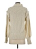 Central Park West 100% Polyester Tweed Gold Turtleneck Sweater Size S - photo 2