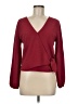 TeXTURE & THREAD Madewell Burgundy Long Sleeve Blouse Size M - photo 1