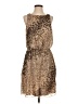 Tibi Animal Print Brown Cocktail Dress Size 4 - photo 1