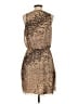 Tibi Animal Print Brown Cocktail Dress Size 4 - photo 2