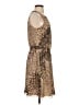 Tibi Animal Print Brown Cocktail Dress Size 4 - photo 4