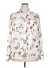 JLUXLABEL Floral White Long Sleeve Blouse Size 2X - photo 1