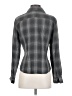 Ann Taylor Plaid Gray Long Sleeve Blouse Size S - photo 2
