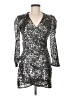 Bardot 100% Polyester Metallic Silver Cocktail Dress Size 8 - photo 1