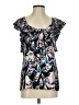 Leifsdottir 100% Silk Black Short Sleeve Silk Top Size 4 - photo 1