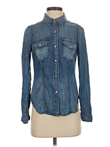 Trouve Long Sleeve Button-Down Shirt (view 1)